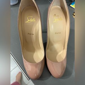 Christian Louboutin beige heels. New without box. OBO